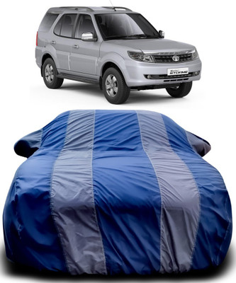 APNEK Car Cover For Tata Safari Storme (With Mirror Pockets)(Blue, Grey)