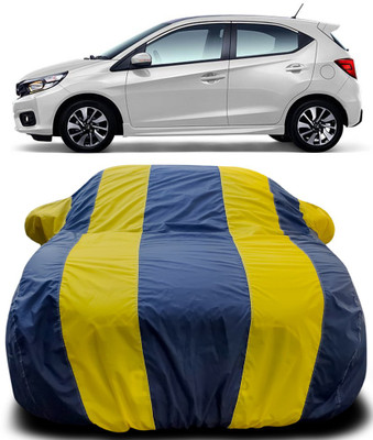 APNEK Car Cover For Honda Brio (With Mirror Pockets)(Blue, Yellow)