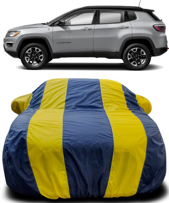 APNEK Car Cover For Jeep Compass (With Mirror Pockets)(Blue, Yellow)