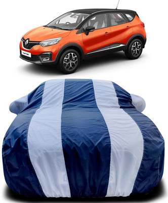 Gavya Car Cover For Renault Captur (With Mirror Pockets)(Blue, White)