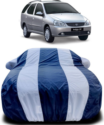 MoTRoX Car Cover For Tata Indigo (With Mirror Pockets)(Blue, White)