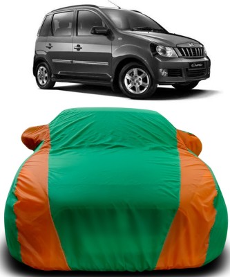 NUMBOR ONE Car Cover For Mahindra Quanto (With Mirror Pockets)(Green, Orange)