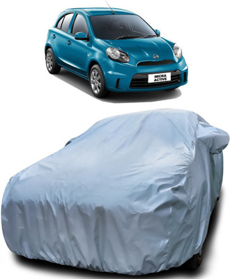 MoTRoX Car Cover For Nissan Micra Active (With Mirror Pockets)(Silver)