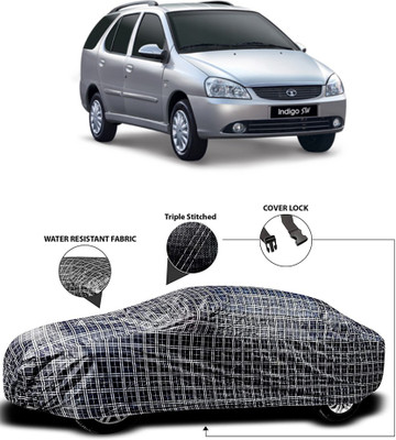 APNEK Car Cover For Tata Indigo (With Mirror Pockets)(White, Black)
