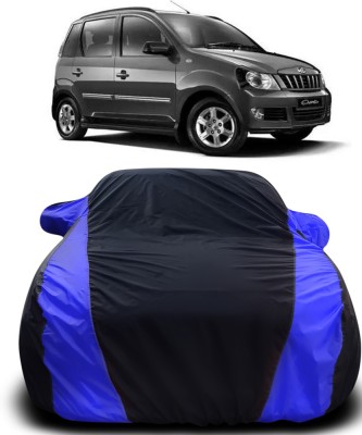 NUMBOR ONE Car Cover For Mahindra Quanto (With Mirror Pockets)(Black, Blue)