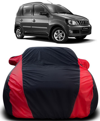 MoTRoX Car Cover For Mahindra Quanto (With Mirror Pockets)(Black, Red)