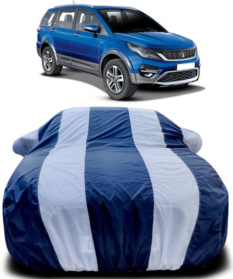 MoTRoX Car Cover For Tata Hexa (With Mirror Pockets)(Blue, White)