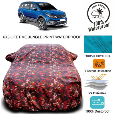 MoTRoX Car Cover For Tata Hexa (With Mirror Pockets)(Red, Green)
