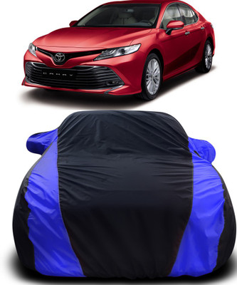Gavya Car Cover For Toyota Camry (With Mirror Pockets)(Black, Blue)