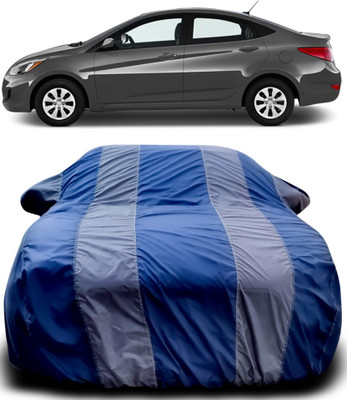 Gavya Car Cover For Hyundai Accent (With Mirror Pockets)(Blue, Grey)