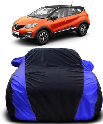 Gavya Car Cover For Renault Captur (With Mirror Pockets)(Black, Blue)