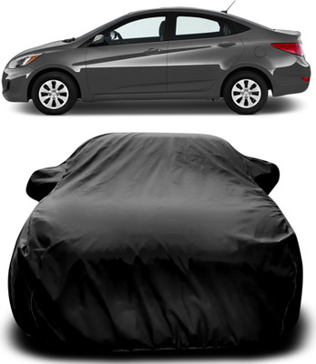 NUMBOR ONE Car Cover For Hyundai Accent (With Mirror Pockets)(Black)