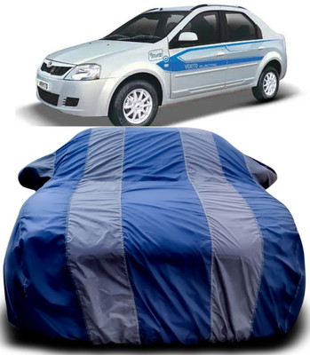 APNEK Car Cover For Mahindra e-Verito (With Mirror Pockets)(Blue, Grey)