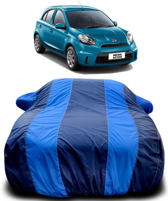 Gavya Car Cover For Nissan Micra Active (With Mirror Pockets)(Blue, Blue)