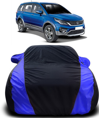 APNEK Car Cover For Tata Hexa (With Mirror Pockets)(Black, Blue)