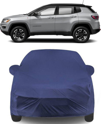 MoTRoX Car Cover For Jeep Compass (With Mirror Pockets)(Blue)