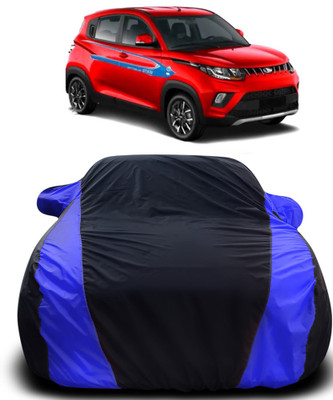 Elegance Car Cover For Mahindra KUV100 (With Mirror Pockets)(Black, Blue)