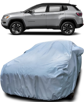 NUMBOR ONE Car Cover For Jeep Compass (With Mirror Pockets)(Silver)