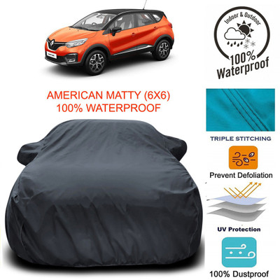 APNEK Car Cover For Renault Captur (With Mirror Pockets)(Grey)