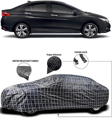 Gavya Car Cover For Honda City i-Vtec (With Mirror Pockets)(White, Black)