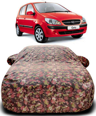 Elegance Car Cover For Hyundai Getz Prime (With Mirror Pockets)(Green, Red)