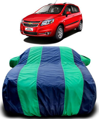 Gavya Car Cover For Chevrolet Sail Hatchback (With Mirror Pockets)(Blue, Green)