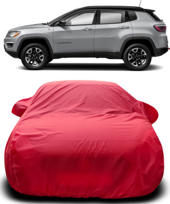 APNEK Car Cover For Jeep Compass (With Mirror Pockets)(Red)