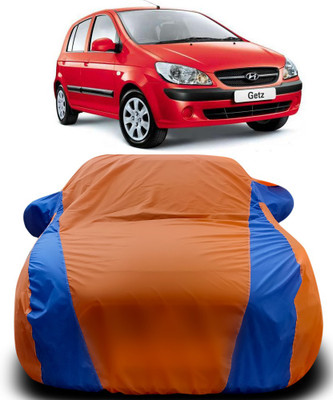 Elegance Car Cover For Hyundai Getz Prime (With Mirror Pockets)(Orange, Blue)