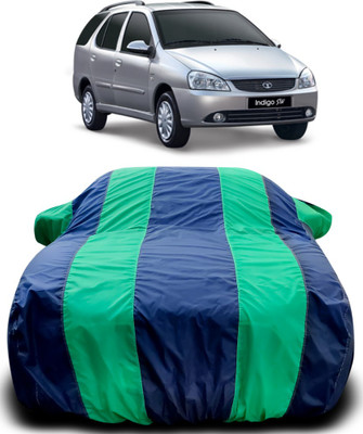 MoTRoX Car Cover For Tata Indigo (With Mirror Pockets)(Blue, Green)