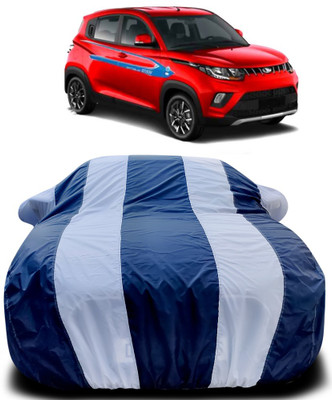 APNEK Car Cover For Mahindra KUV100 (With Mirror Pockets)(Blue, White)