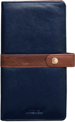ABYS 10 Card Holder(Set of 1, Blue, Tan)