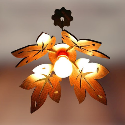 US DZIRE 162 PLV Decorative Wooden Hanging Light For Home Decor Pendant Lamp Ceiling Lamp(Brown, Black)