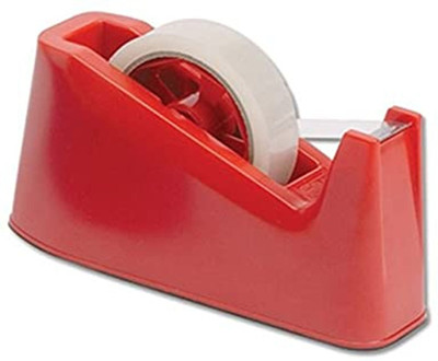 Kinoki Single Sided Desktop Tape Dispencer (Manual)(Set of 1, Red)