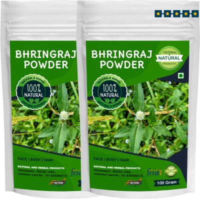 NATURAL AND HERBAL PRODUCTS Bhringraj Powder (False Daisy) For Hair Growth, Eating(Body) and Skin Care(Face Mask) - 100 Gram (Pack of 2)(200 g)