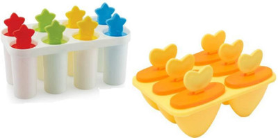 Bekner Yellow, Multicolor Plastic Ice Cube Tray(Pack of2)