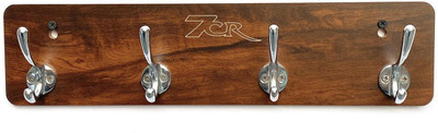 7CR New Elephant-4 Key Holder(WB) Wood Key Holder(4 Hooks, Brown)