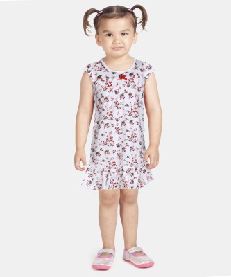 Miss & Chief by Flipkart Kids Nightwear Girls Printed Cotton(Multicolor Pack of 1)