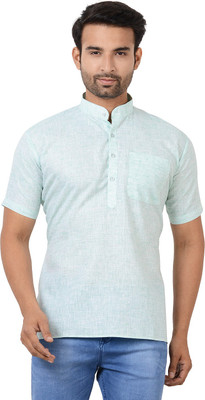 MAHARAJA Men Solid Straight Kurta(Green)