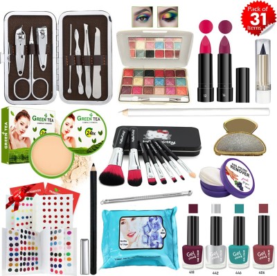 AQVAL Glowing Makeup Kit Of 31 Items401302021A4(Pack of 31)