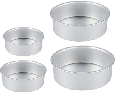 noble foods Aluminium Cake Mould 4(Pack of 4)