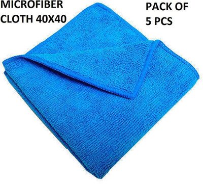 SOMUDEE MICROFIBER CLOTH Set of 5 Piece for Kitchen Soft & Super Absorbent Blue Cloth Napkins(5 Sheets)