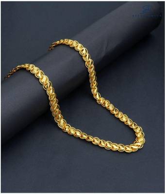ARDAKI Koyli Gold Plated Brass Neck Chain for Boys Men and Women