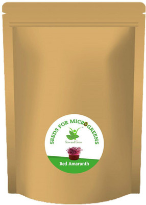 Sow and Grow Red Amaranth/Lal Saag Organic Microgreen Seeds (150G) Seed(150 per packet)