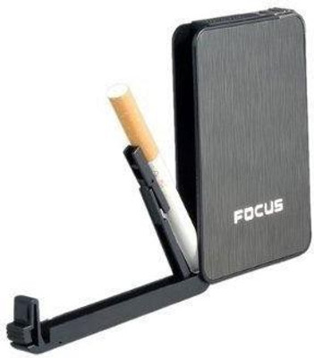 focus JD-YH003 Focus Automatic Ejection Cigarette Case + Lighter Pocket Lighter(Silver)