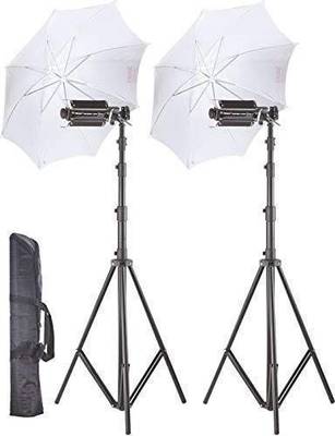 GiftMax Extra Heavy Duty Porta Kit (14 feet) with Pair of Light Stands, Porta Lights and Umbrellas Professional Studio Setup (14 Ft Porta Light Pair of 2) White, Black Reflector Umbrella  (108 cm)