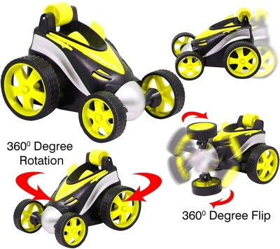 Mahi Zone Stunt Car with Remote Control Battery and Charger Boys Toys Kids_55(Yellow, Black)