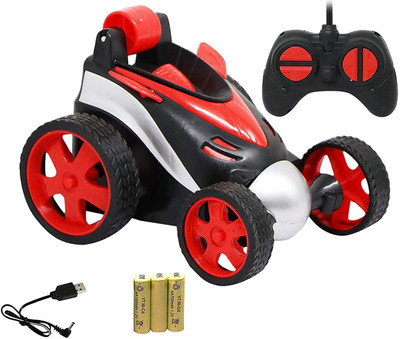 Mahi Zone Remote Control Stunt Car Vehicle 360°Rotating Rolling Radio Control Electric Racing Car(Red, Black)