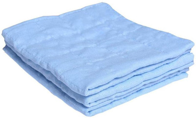 Glus Cotton Roti Wraps Reusable and Washable Solid Roti Square Flap Cover(Blue, 3)