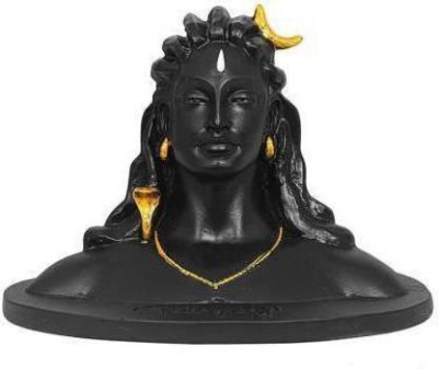 PUCHCHI CraftEmporio Polyester & Polyester Blend Shiva Statue, Medium, Black, 1 Statue Decorative Showpiece  -  15 cm(Polyresin, Black)