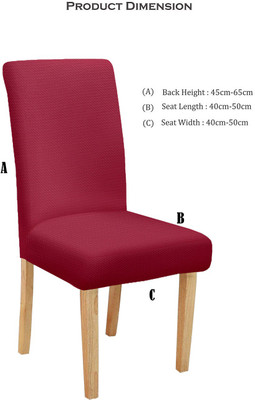 Cortina Polyester Abstract 1 Seater Chair Cover(Maroon Pack of 1)